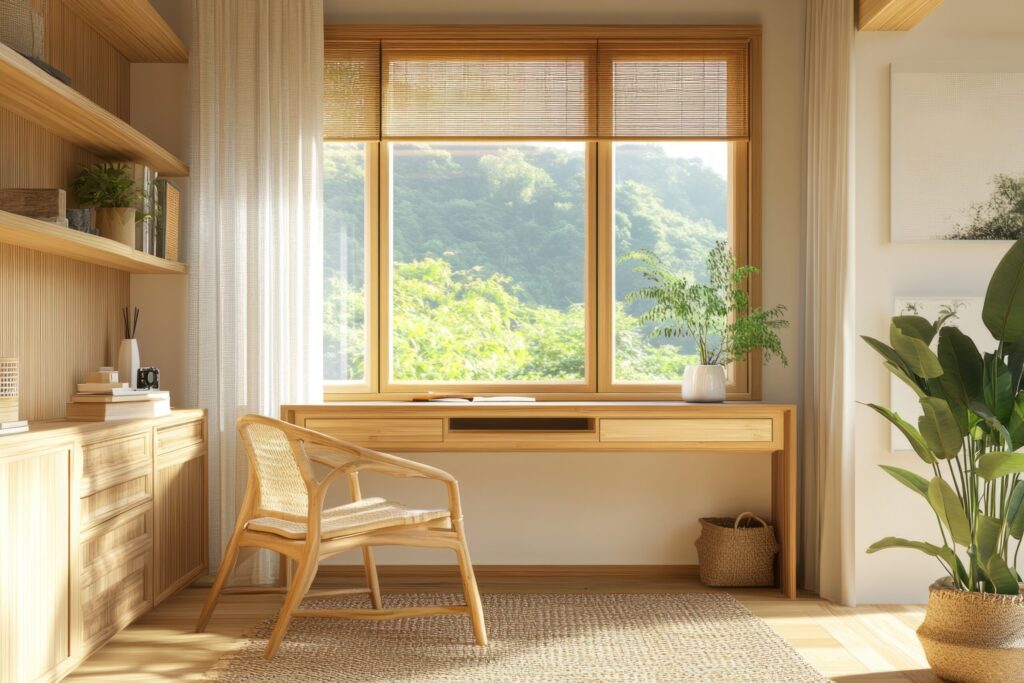 造作の書斎と建具